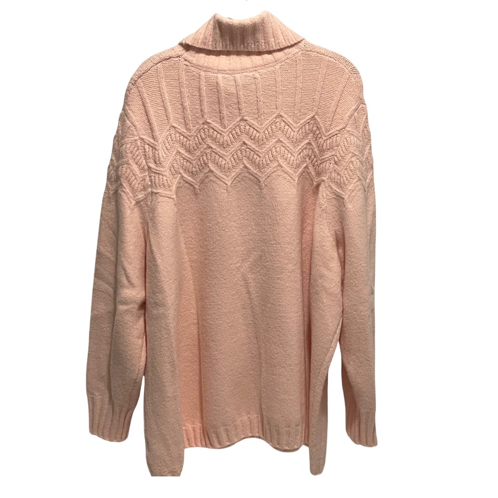 Isaac Mizrahi Live! Pink Turtleneck Sweater Women's 5X Extra Plush Comfy - Picture 3 of 5